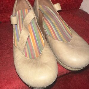 Dansko Beige Leather Mules